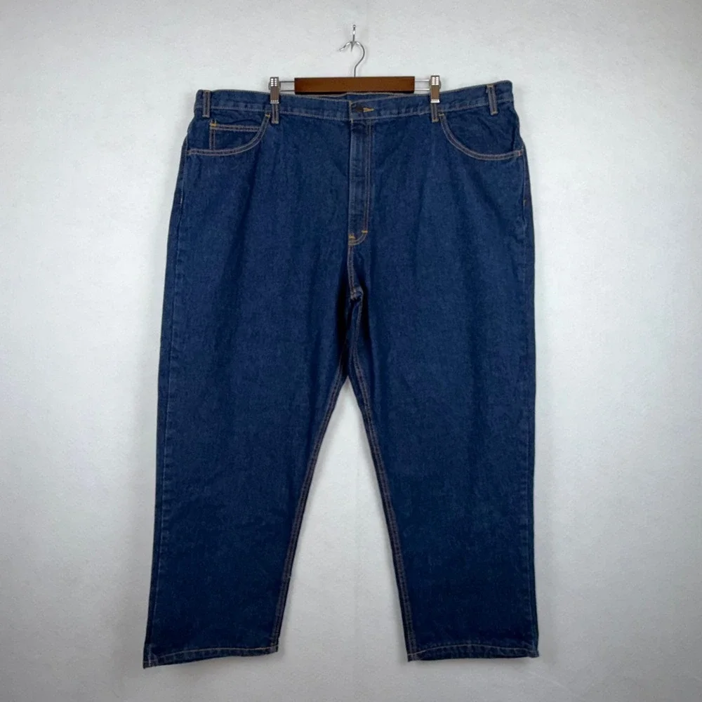 WearGuard Jeans Mens 48x30 Blue Dark Wash Denim Workwear Rugged Straight Leg